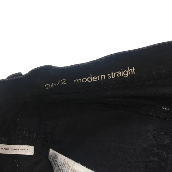 WJ97 Ann Taylor Loft Modern Straight Leg Jeans 26 - Picture 4 of 5